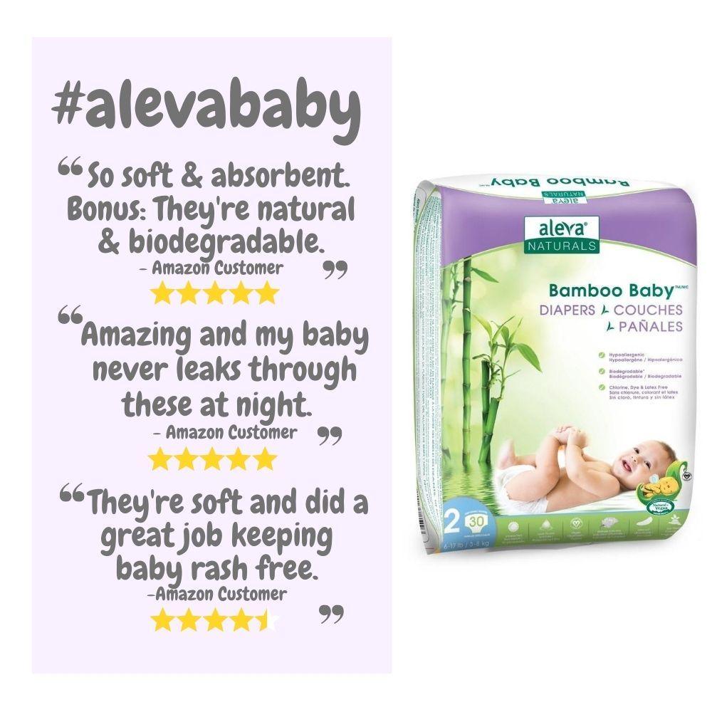 Bamboo Baby Diapers - Size 2