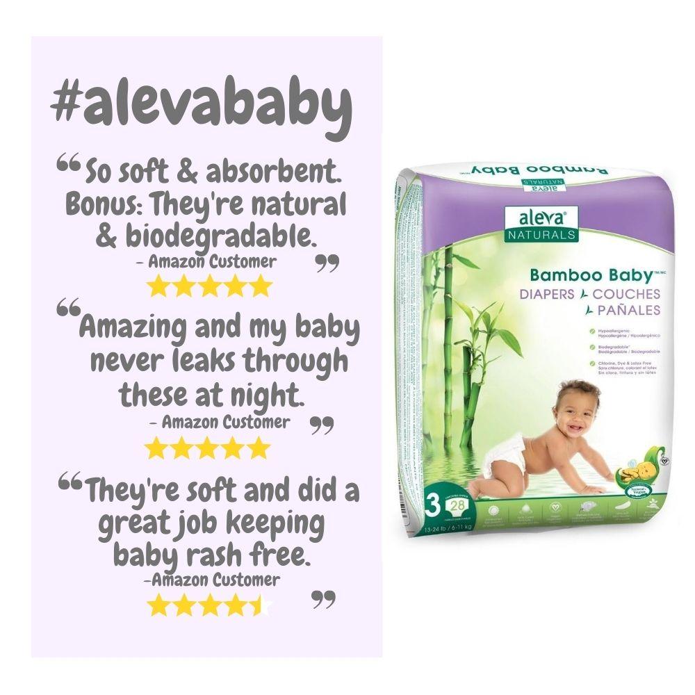 Bamboo Baby Diapers - Size 3