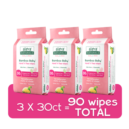 Bamboo Baby Hand 'n' Face Wipes