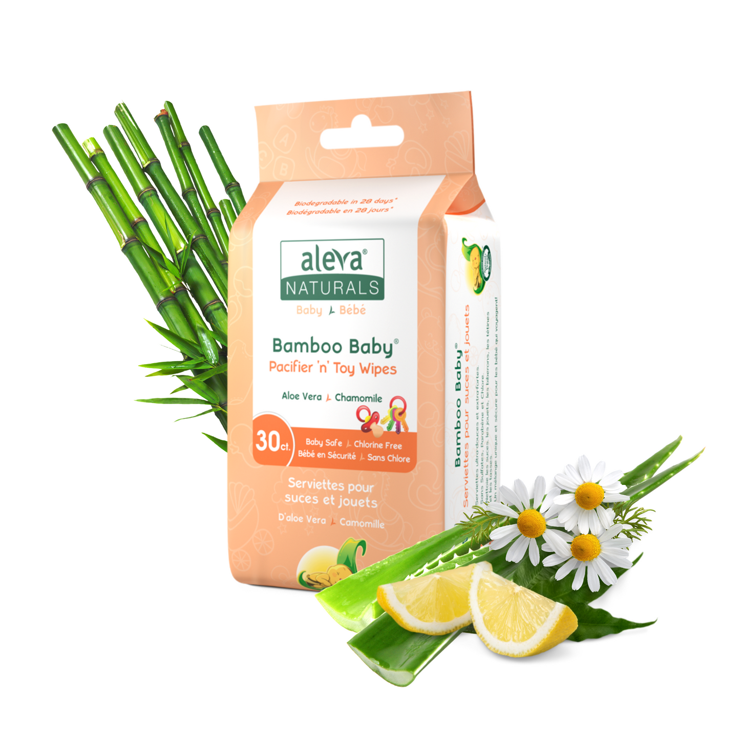Bamboo Baby Pacifier & Toy Wipes