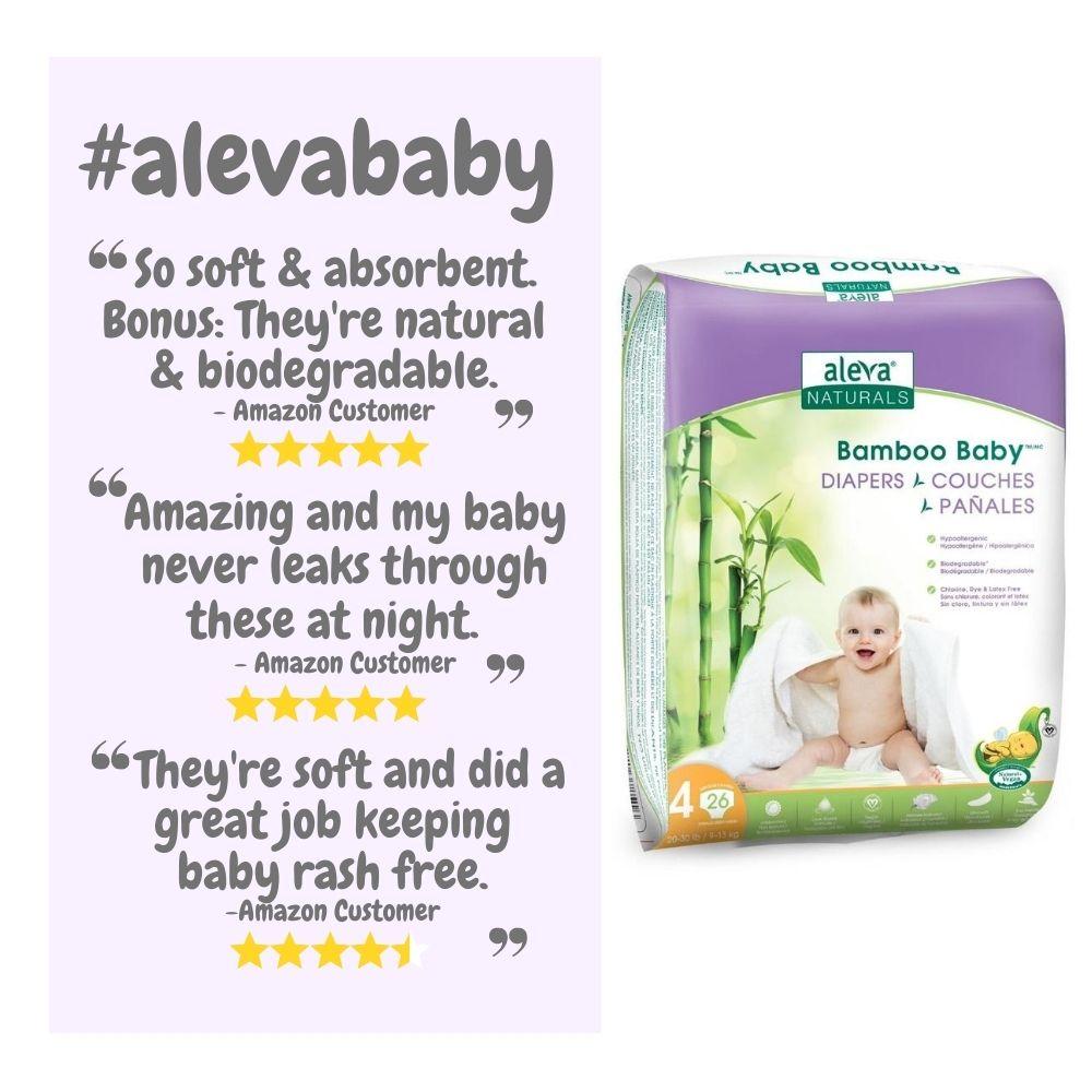 Bamboo Baby Diapers - Size 4