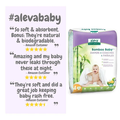 Bamboo Baby Diapers - Size 4